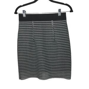 NEW Milly Women's Black White Mini Polka Dot Patterned Pencil Skirt Size 6